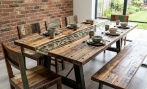 wooden dining table
