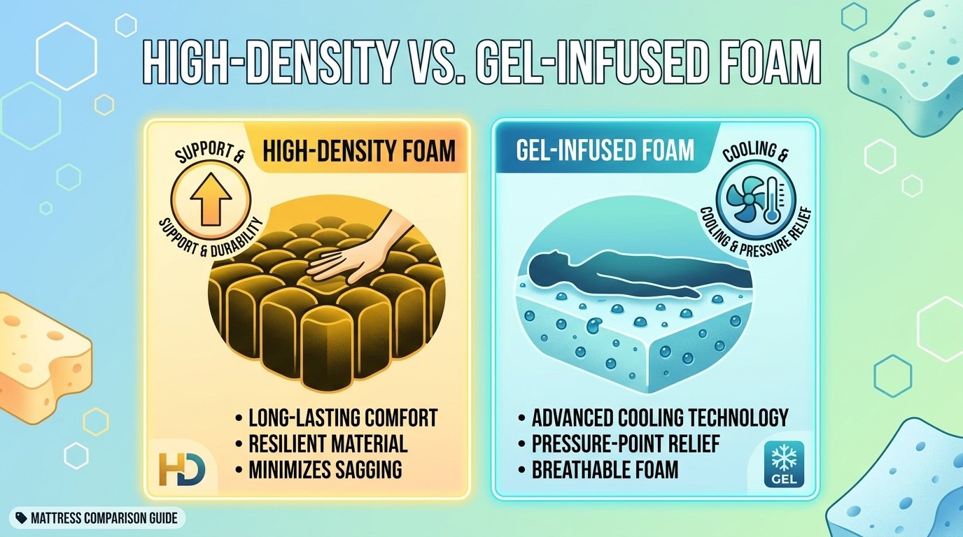 high density foam vs gel infused foam