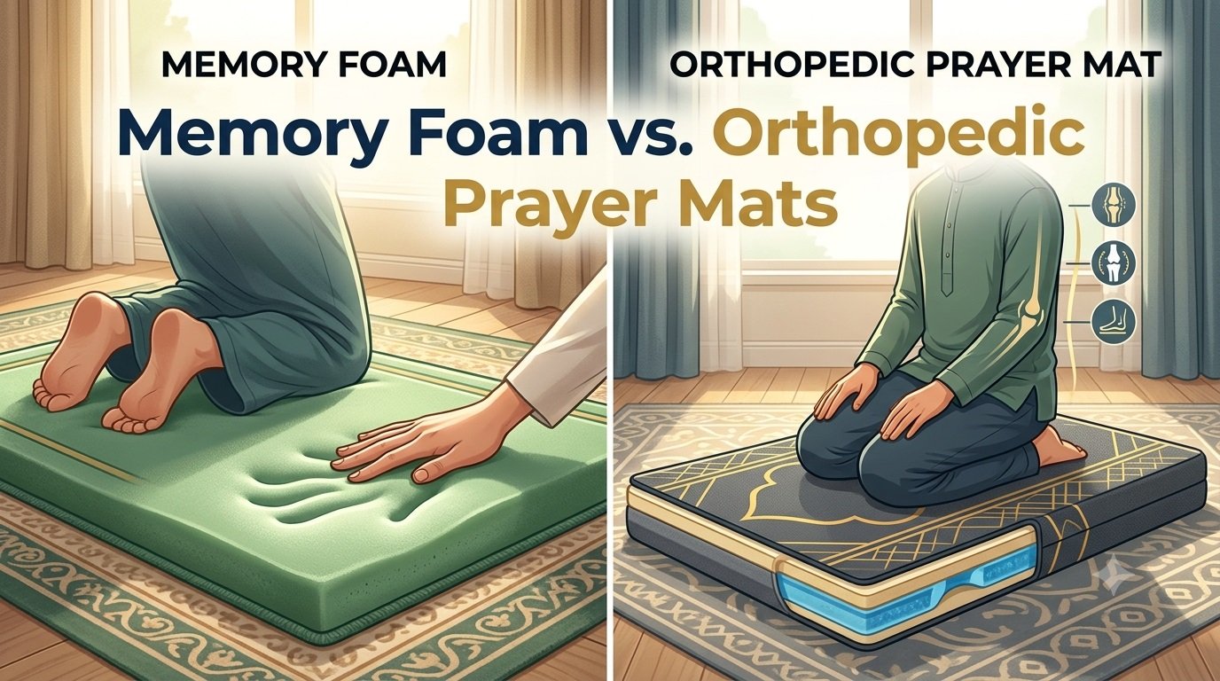 memory foam vs orthopedic prayer mat
